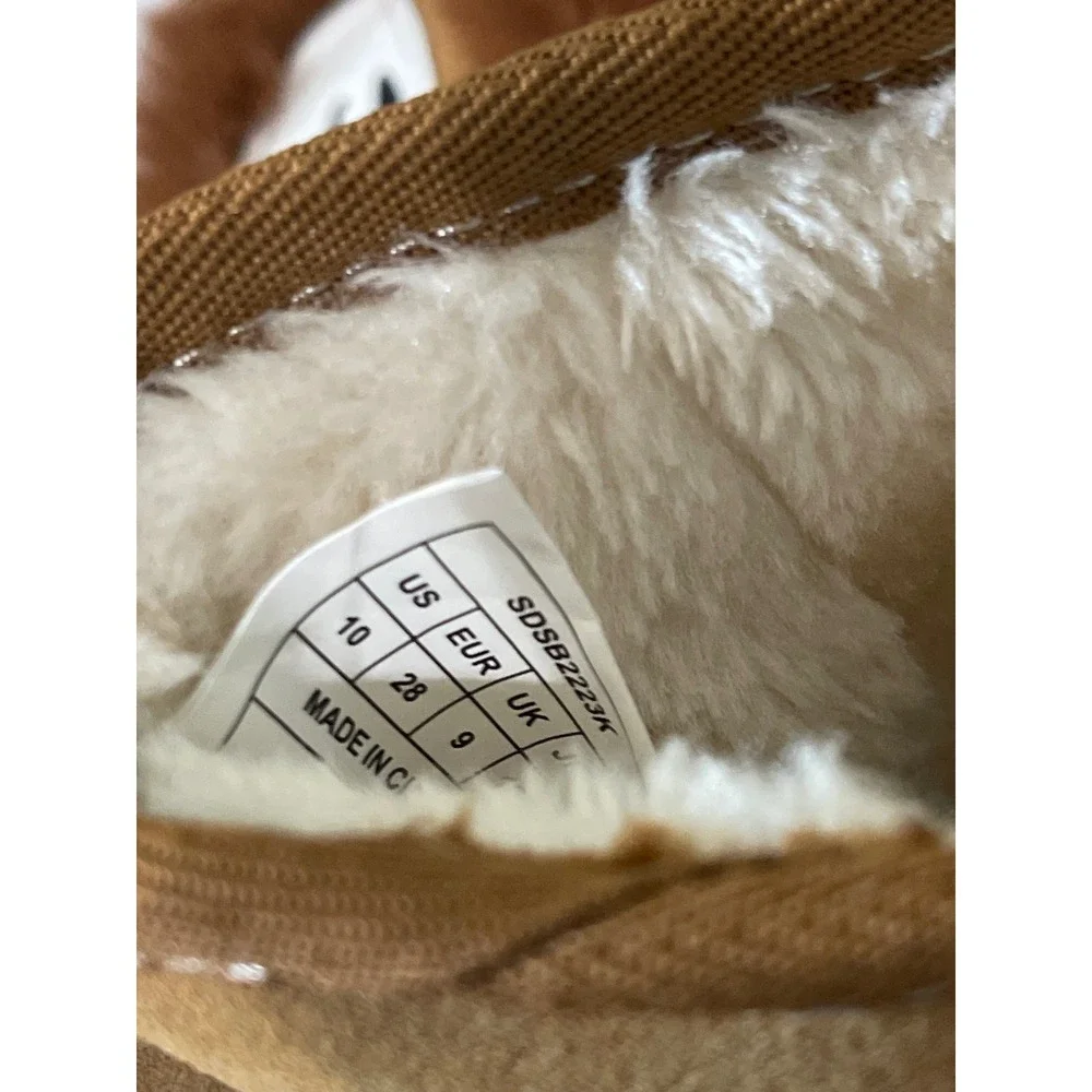 Dream Paris Kids Boys Girls Cute Animal Faux Sherpa Lining Winter Boots Size 10